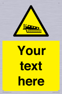 Custom warning grounding narrow boat on lock cill